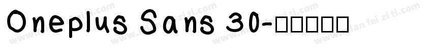 Oneplus Sans 30字体转换